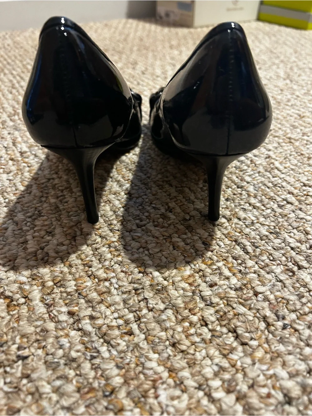 Coach Black Patent Peep-Toe Dorita Soft Pumps